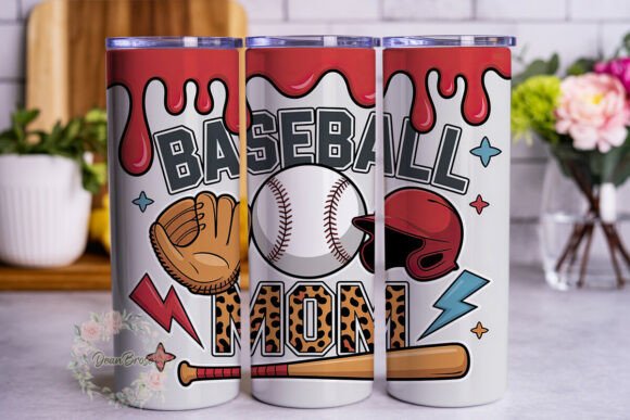 Baseball Mom Leopard Wrap: Graphics for Tumbler Wraps