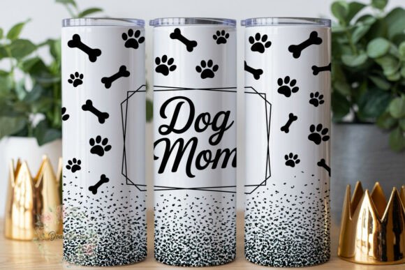 Dog Mom Glitter Graphics for Tumbler Wraps