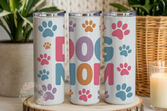 Dog Mom Tumbler Graphics for Editorial Wraps