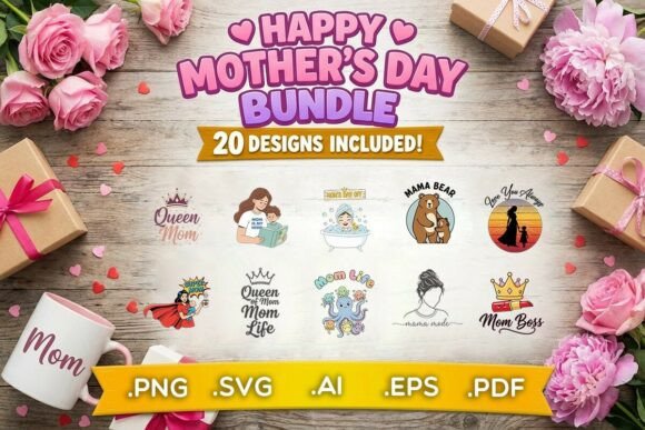 Mother's Day T-Shirt Bundle: 20 Designs Reviewed