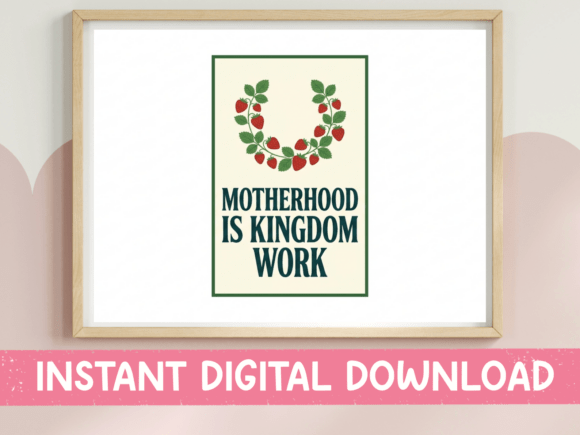 Motherhood Kingdom Poster SVG PNG for Graphics & T-Shirt Designs