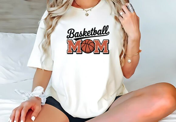 Retro Basketball Mom Graphics for T-Shirt Designs