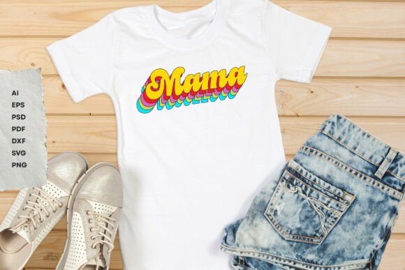 Retro Mama Graphics for T-Shirt Designs
