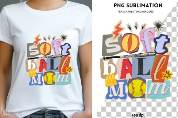 Softball Mom PNG: Graphics & Illustrations
