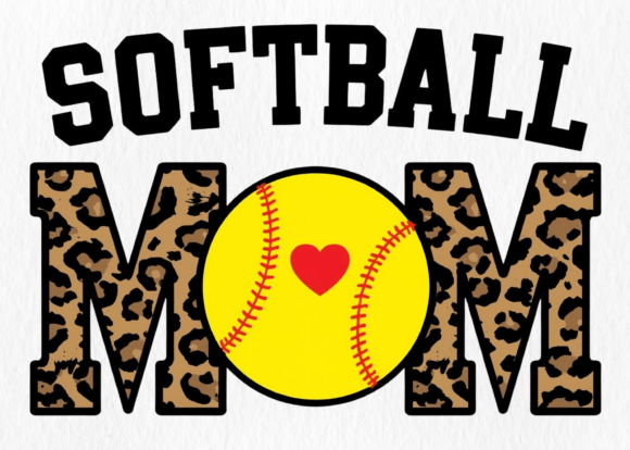 Softball Mom Retro PNG: Graphics for T-Shirt Designs