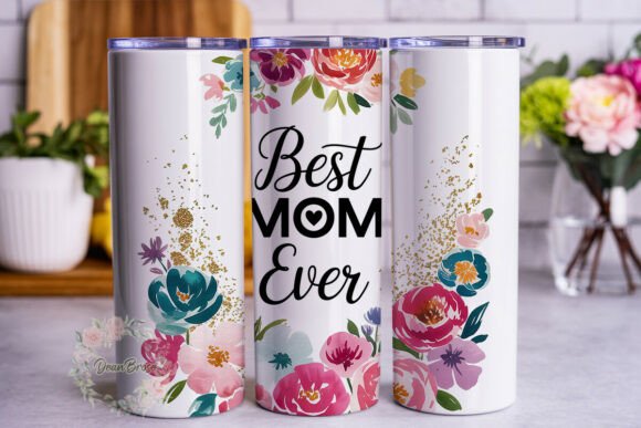 Vibrant Floral Mom Wrap: Premium Graphics for Tumbler Wraps